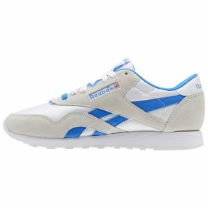 Reebok Classic Nylon Turnschuhe Damen - Weiß/Blau - DE 976-TAK